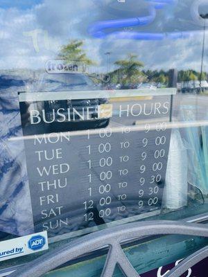 Biz hours (September 2021)