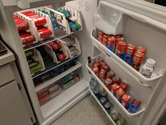 Inside the fridge - milk for the kiddo!