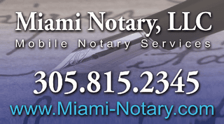 Miami Notary, LLC Professional Mobile Notary Service. Apostilles Loan Closings, Powers of Attorney, Translations, & Fingerprints