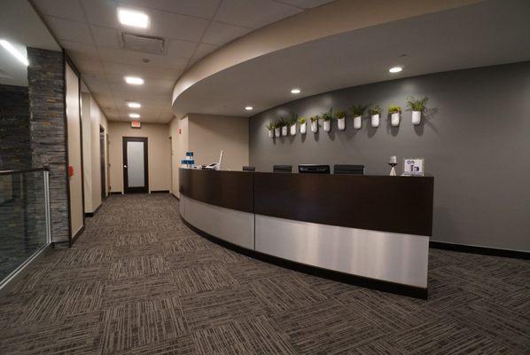 Upstairs check-in desk