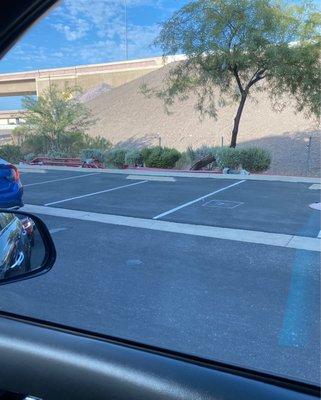 These poles have been laying around for 3 years...this is the parking lot the kids 'play' in.