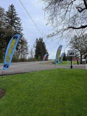 Kennel entrance off of Hwy 99 in Monmouth, OR.