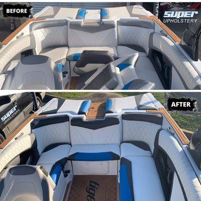 This Tyge boat was immersed in marine-grade elegance - where precision meets durability. Our expert craftsmen work marine upholstery magic.