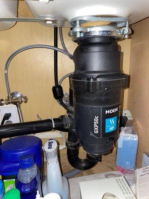 New garbage disposal and way better brand - he referred it as the mustang of garbage disposal