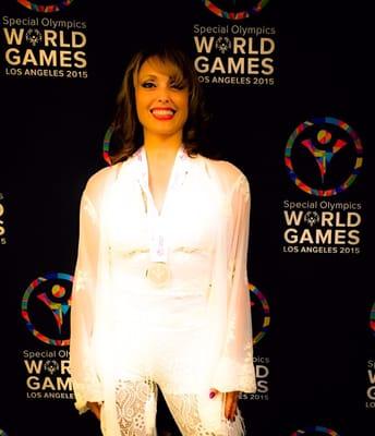 Miriam Larici... Judging at the "Special Olympics" 2015