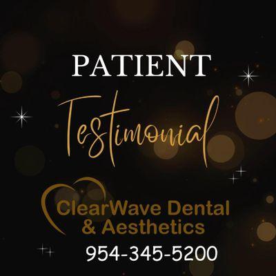 Alexis shares her incredible first visit at ClearWave Dental! From the warm welcome to top-notch care, she couldn't be happier!  Don't