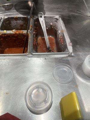 Salsa container looks to have mold