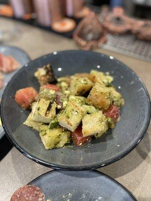 Watermelon panzanella