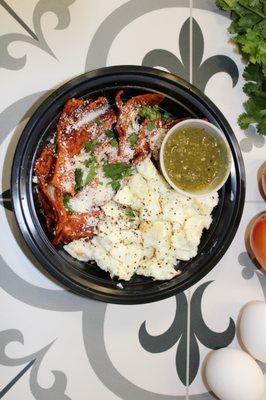 Red Chilaquiles With Egg Whites