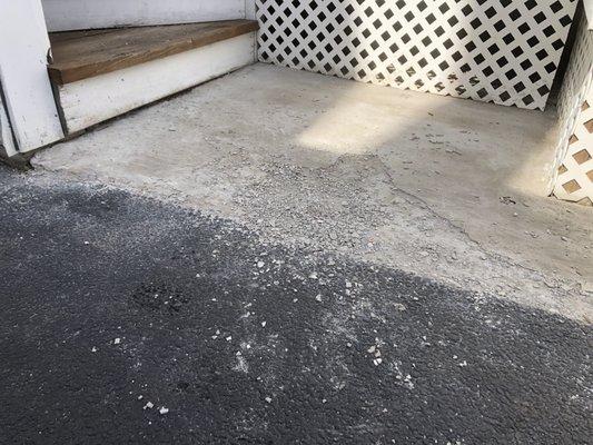 Chipping / flaking concrete work