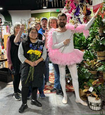 Mitch Allen embarrassing lost bet wearing a pink tutu