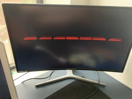 Broken computer monitor