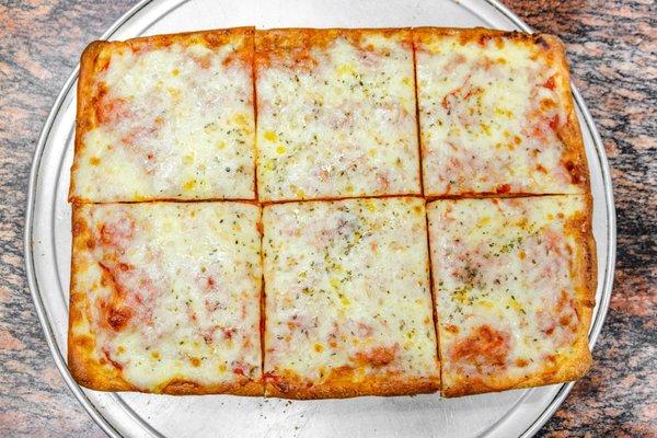 Sicilian Cheese Pizza Slice