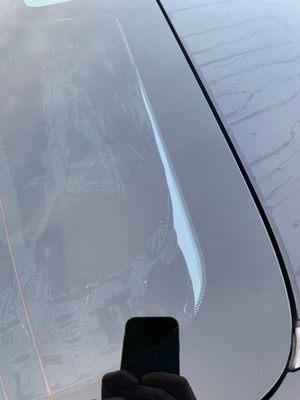 Crappy tint install by Accutint