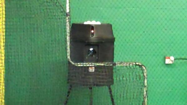 We use the Home Plate Pitching Machine .... throws 45 - 90 mph in 5mph increments .... including curves and sliders!