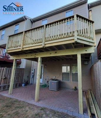 Pressure Treated Lumber Deck.