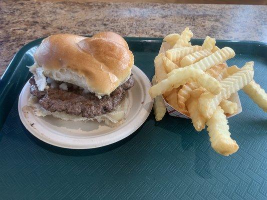 Burger and fries. Goooood.