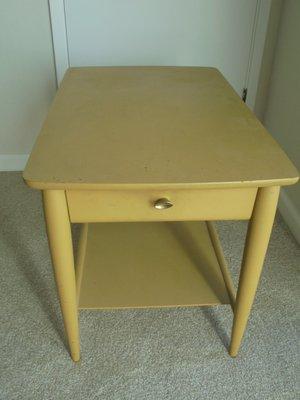 Ugly painted end table.