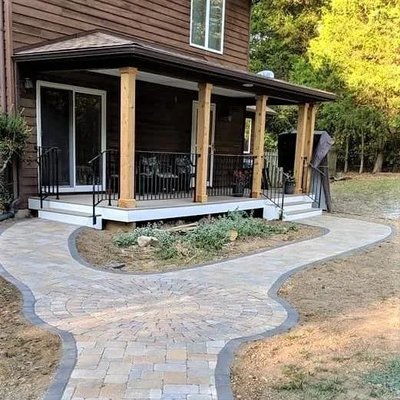 Pavers for a deck construction project