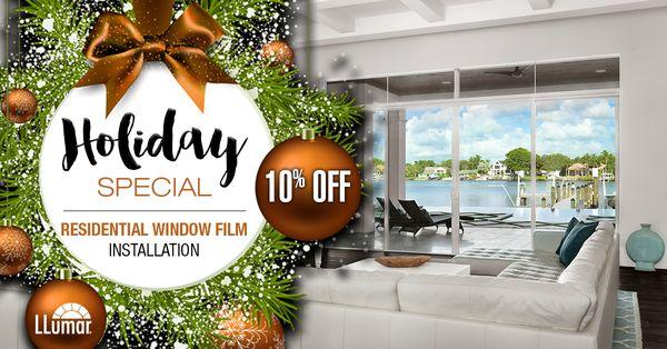 10% off any Residential Tinting until January!