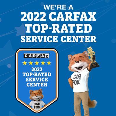 2022 Carfax top rated service center.