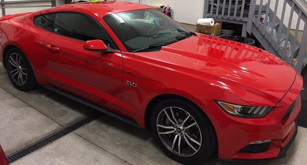 Our 2016 Mustang GT in its new home.