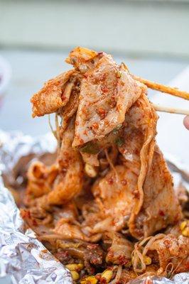 Spicy Cumin Lamb Hand-Ripped Noodles(No Soup)