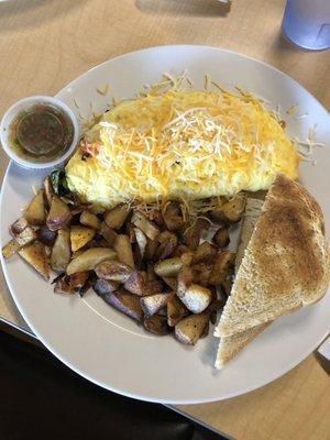 Veggie omelette with fresh salsa