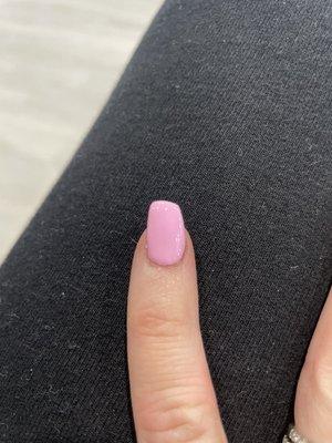 Uneven nail I was told I'm too picky over