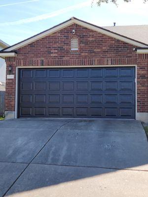 Black 410 Garage Door.