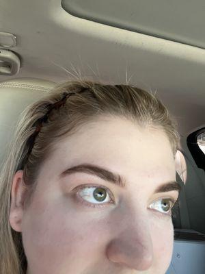 Eyebrow wax and tint