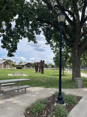 Park sculpture.