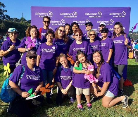 Our team at the Walk to End Alzheimer's 2017. We raised $4,241 for this worthy cause!