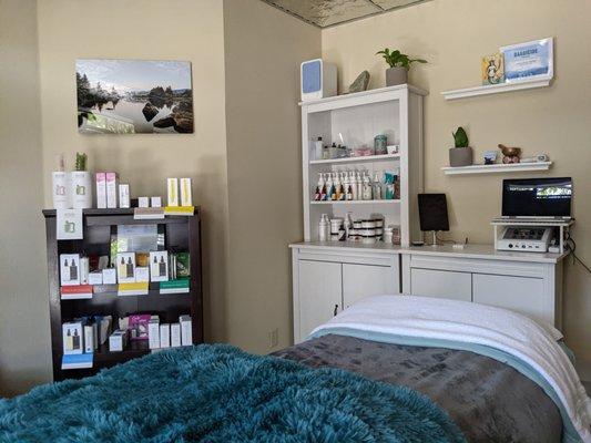 Interior of our skin care studio in Downtown Santa Rosa, California