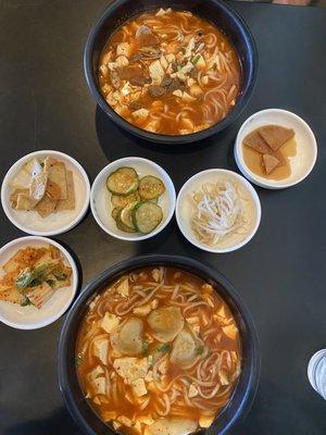 Mixed and dumpling tofu with knife cut noodles