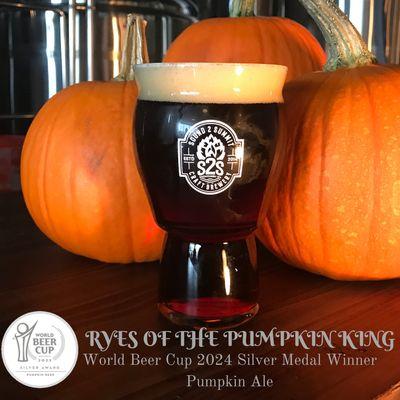 Ryes of the Pumpkin King, 2024 World Beer Cup, Silver Medal Winner, Pumpkin Beer