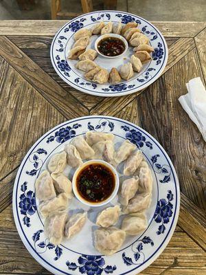 A1.Napa Cabbage w.Pork Potsticker (top) and B1.Napa Cabbage w.Pork Dumplings (bottom)