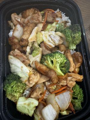 Pork belly and chicken teriyaki