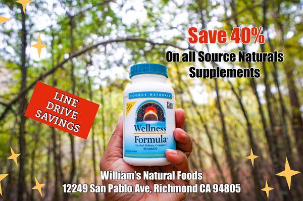 40% savings on Planetary Herbals, Source Naturals & more @ William's