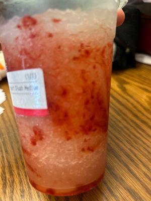 Strawberry yogurt slush