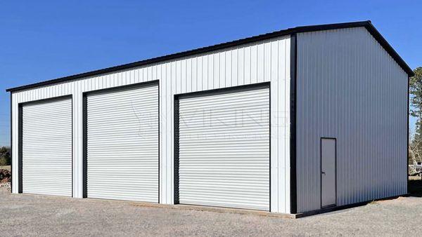 24x40x12 All Vertical Steel Garage