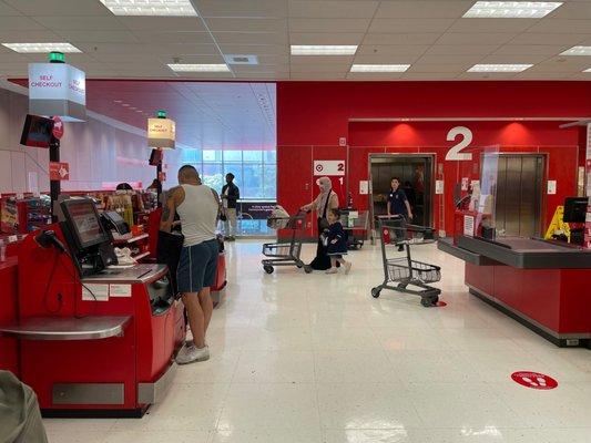 Self checkout area