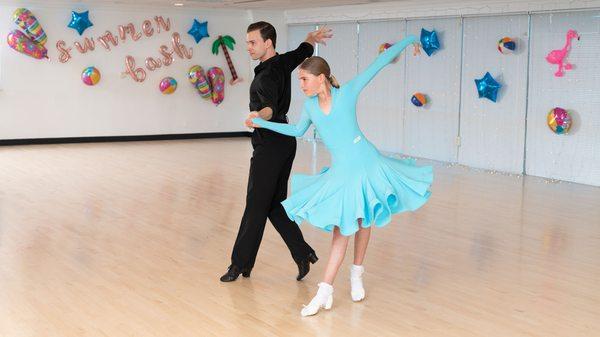 Ballroom and Latin Dance Classes for Kids Ages 4 to 16 years old at DC DanceSport Academy in Fairfax, Virginia.