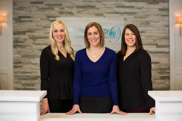 Dr. Lisa Bragg (left); Dr. Mary Carson (middle); Dr. Emilie Carney (right)