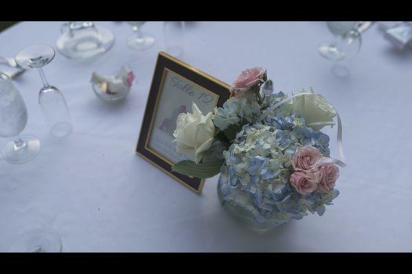 Beautiful centerpieces and jars.  My guests all wanted to take them home!