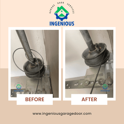 Before and after picture of cable off repair. We take pride in our workmanship.