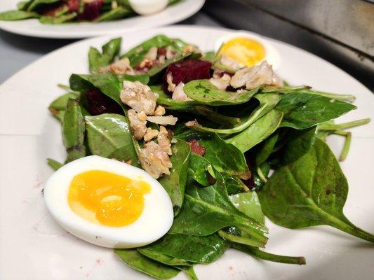 Our beet salad with our own made dressing