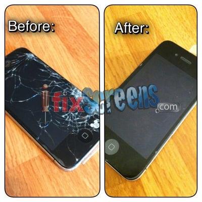 iPhone shattered screen repair