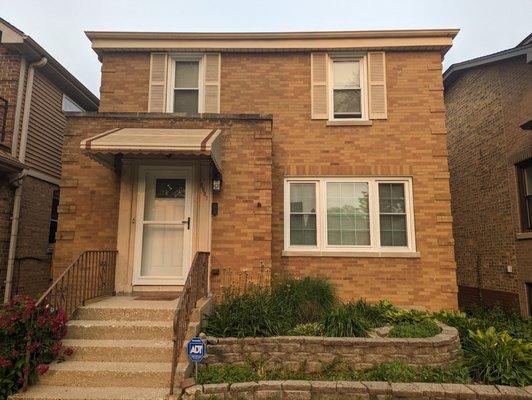 New front door, new first floor windows - that open and seal our home up!