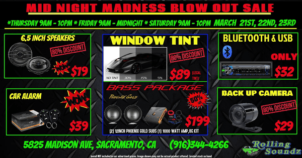 Midnight Madness Blowout Sale! March 21st, 22nd & 23rd. Financing Available!